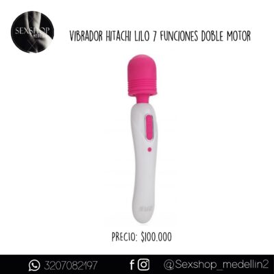 Vibrador Hitachi Lilo 7 Funciones Doble Motor
