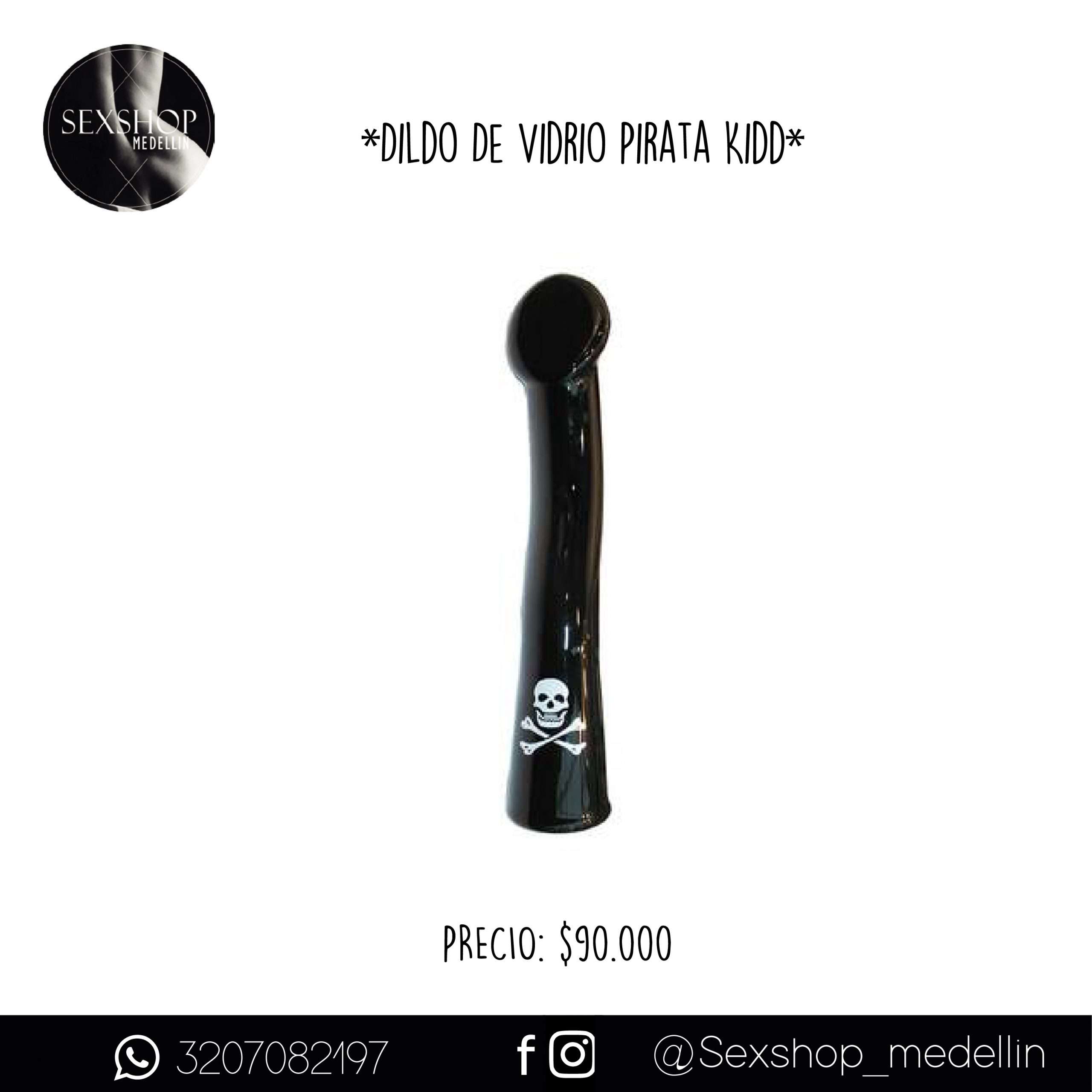 dildodevidriopiratakidd1 Dildo De Vidrio Pirata Kidd - Imagen 1