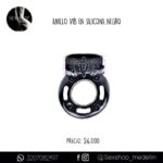 Anillo Vibrador en silicona negro-CL