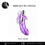 Balita Vibradora Triple Estimulación Rosado, azul, Morado-CL