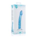 Dildo Vidrio Azul Espiral Punto G - Imagen 2