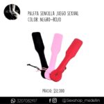 Paleta Sencilla Juego Sexual Color Rojo Y Negro-CL