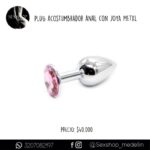 Plug Acostumbrador Anal Con Joya Metal Mediana-CL