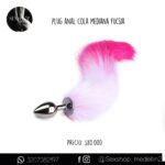 Plug anal cola mediana fucsia-CL