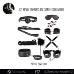 Kit Fetish completo  en cuero negro-CL