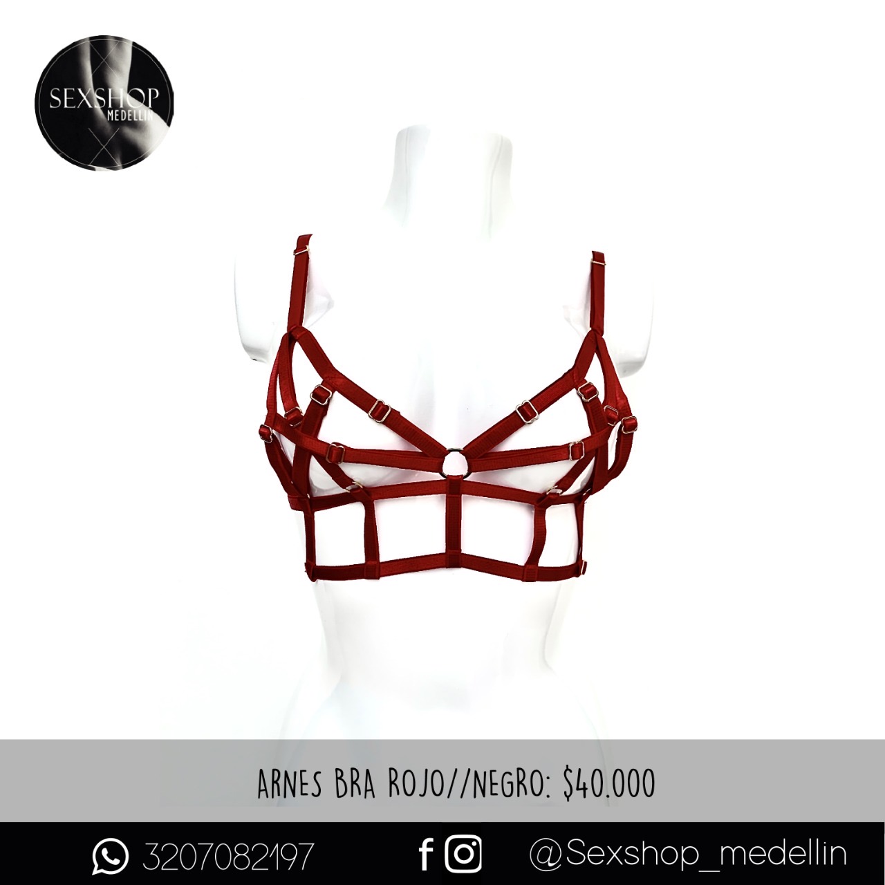 9a7c45da-c5b7-40dd-a7d1-6da40986eba2 Arnés Bra Rojo/Negro - Imagen 1
