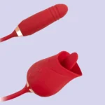 Vibrador Doble Estimulación Con Bala Vibradora Lotus Rojo