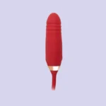 Vibrador Doble Estimulación Con Bala Vibradora Lotus Rojo - Imagen 4