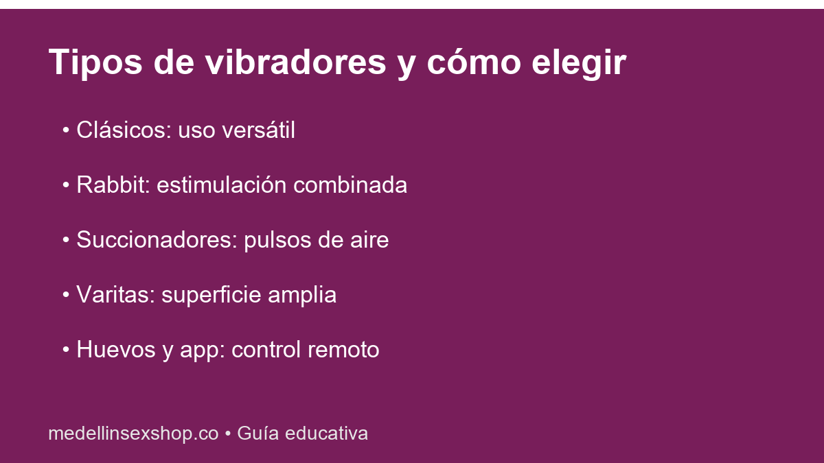 Infografía: Tipos de vibradores y cómo elegir